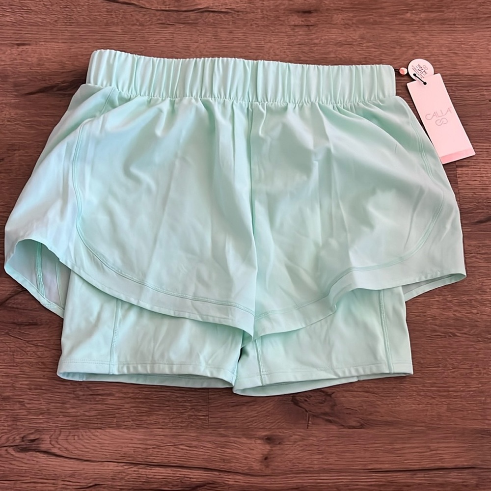 NWT CALIA Aqua Blue Run Collection Shorts